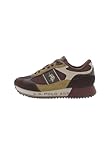 U.S. Polo Assn. - Zapatillas CLEEF007MDMS1 en Textiles, Marron Oscuro-borgoña-Amarillo Medio (40)