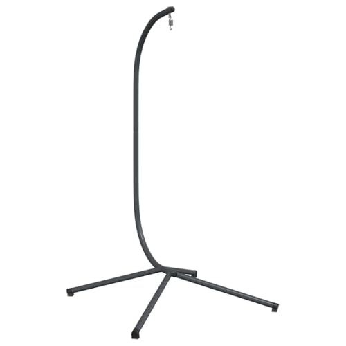 Teenpull Soporte para sillón colgante de acero resistente, color antracita, 104 x 100 x 197 cm, marco estable de hasta 150 kg, capacidad de carga para jardín, terraza, balcón, versátil, relajado