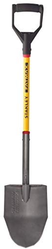STANLEY FATMAX Fiberglass D-Handle Round Point Shovel Garden, Yellow/Black