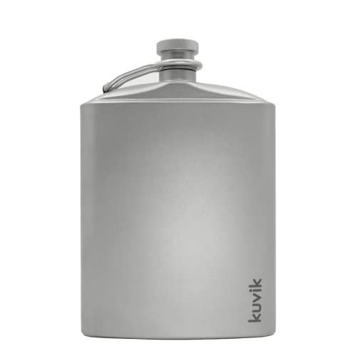 Kuvik Titanium Flask (220Ml) - Ultralight And Compact Flask For Backpacking, Camping, And Hiking #TOP4