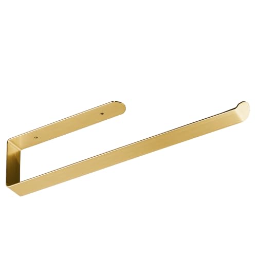 DIYZON Soporte Autoadhesivo para Toallas de Papel Debajo del Gabinete, Soporte para Rollo de Toallas de Papel de Montaje en Pared para Armario de Cocina, Baño (Dorado)