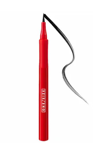 ONE/SIZE by Patrick Starrr Point made Waterproof Liquid Eyeliner, Quick-Dry Formula, High Pigment, Flexible Felt Tip, Long-Lasting, Bodacious Black - matte black