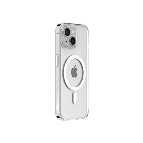 motomo iPhone 14 �p �P�[�X Magsafe�Ή� �N���A�P�[�X [ �}�O�l�b�g���� �A���~�j�E���{�^���J�o�[ �ϏՌ� �|���J�[�{�l�[�g UV�R�[�e�B���O ���C�����X�[�d Qi�[�d ] �A�b�v�� �A�C�t�H���P�[�X �w�ʃJ�o�[ MT26148i