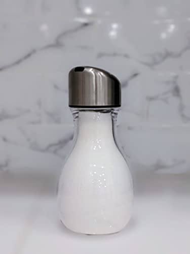 J&M Design Sugar Dispenser With Pour Spout For Coffee Bar Accessories, Tea & Baking Essentials W/Stainless Steel Lid - 9.5Oz Clear Acrylic Jar Spoon Pourer Shaker Container #TOP5