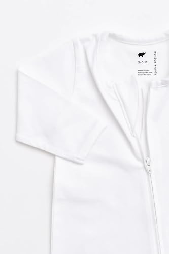 Image of monica + andy Double Zipper One Piece, 100% Organic Baby Clothes for Girls & Boys, Unisex, Preemie, Newborn & Infant Sizes