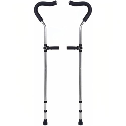 Stampelle ascellari per adulti, stampelle mediche da passeggio con caratteristiche regolabili e cuscinetti confortevoli, adatte per uomini e donne