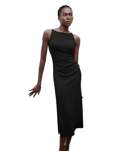 Image of KOTTY Women's Flowy Midi Round Neck Plus Size Dress