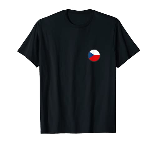Flag Czech Republic T-Shirt, Black