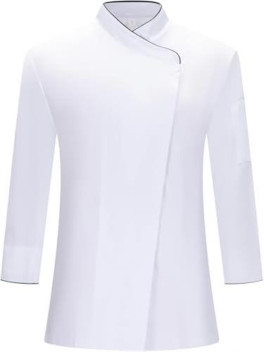 Ya en mundofriki.es: Victory KAIXUAN - CHAQUETA COCINERA CHEF - CHAQUETILLAS DE CHEF BICOLOR - CHAQUETILLAS SEÑORA DE MANGA LARGA CON CREMALLERA - CHAQUETILLAS DE COCINA HOSTELERÍA - SERIE 703 (Blanco, L)