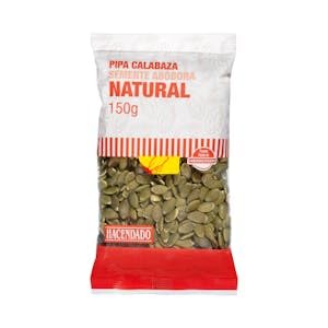 Pipas de calabaza natural Hacendado peladas Paquete 150 g Pack 2