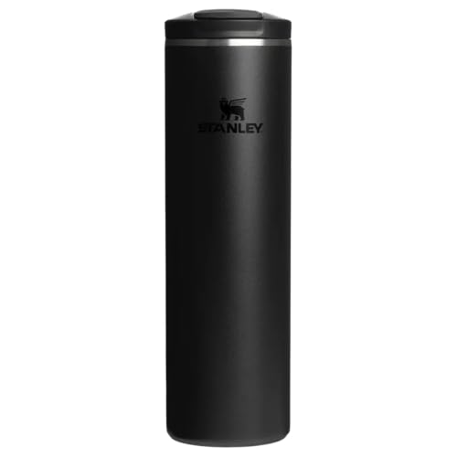 Image of STANLEY 1913 Transit Flip Top Mug 0.6L - Black | Keeps 6 Hours Hot - 12 Hours Cold - Leakproof - Dishwasher Safe - Car Cup Holder Compatible