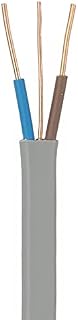 Primes DIY Electric Socket wire cable 2.5mm Twin and Earth Flat Grey PVC Lighting Electric Cable 6242Y electrical Wire BASEC Approved (2 Meter)