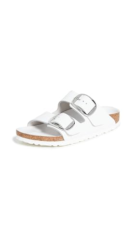 Image of Birkenstock Women's Arizona Big Buckle Sandals, White, 7 Narrow US