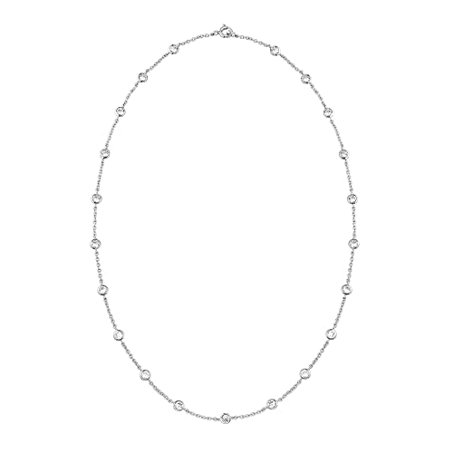 Ross-Simons 4.50 Ct. T.w. Cz Station Necklace #TOP4