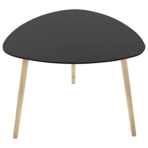 Atmosphera - Table d'appoint Mileo - Bois et hévéa - Noir