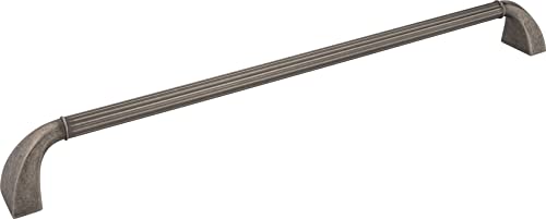 Jeffrey Alexander Z281-18Absb Antique Brushed Satin Brass Pulls Cordova Collection Ribbed Appliance Cabinet Pull 18 Inch Center #TOP8