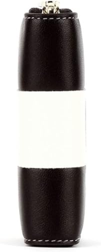 Card Wallets Business Card Holder Sheepskin Wallets Genuine Leather Zipper Bank/ID/Credit Card Case Black White Travel Coin Purse3