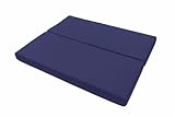 Nesturialia Outdoor Rattan Daybed Water-Resistant Cushion Replacement 2-Pack, 59' x 23.5' x 2' Supportive Foam Pads for Patio Wicker Sunbed, Porch, Garden, Poolside, Balcony (Navy Blue)