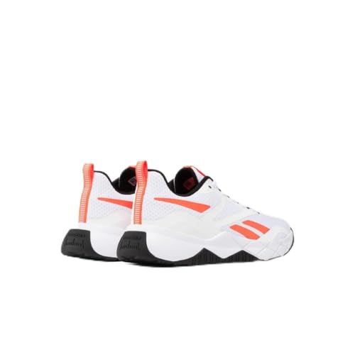 Reebok Women's Nfx Cross Trainer, Footwear White/Orange Flare/Core Black, 5.5
