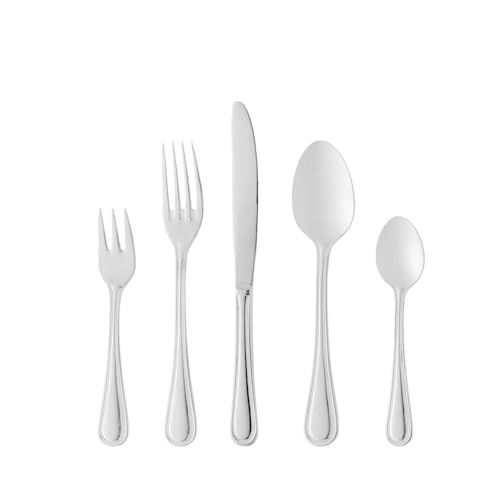 WOLFF Faqueiro de Aço Inox Avalon 30 Peças - Serve 6 Pessoas - Jogos de Talheres - Mesa Posta - Utensílios de Cozinha, Enxoval, Casamento, Decoração