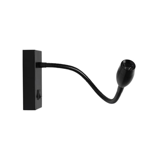 Lámpara de lectura para cabecera con foco de manguera blanca flexible 4