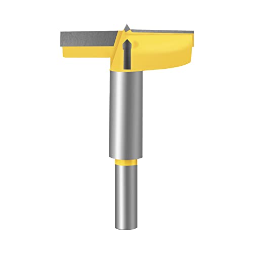 Meccion Carbide Forstner Drill Bit Wood Hole Cutter, Professional Woodworking Hole Saw Boring Bit (57mm)