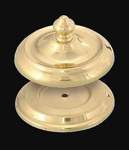 B&P Lamp® Handel Style Solid Brass Heat Cap Set, Polished and Lacquered Finish