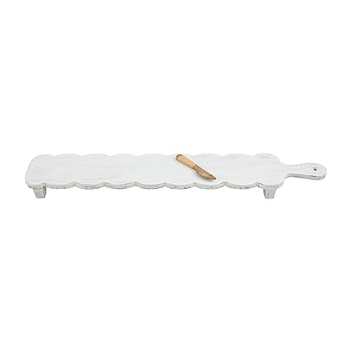 Mud Pie Scalloped Long Board Set; 31" X 5.5" miniatura 1