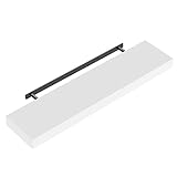 CASARIA Estantería para Pared Baldas Flotantes 90cm Fijación Invisible Repisa Multiusos Estante Madera