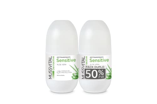 Desodorante Mussvital Dermactive Sensitive aloe vera Pack 2 Uds x 75ml. Roll-on Cover