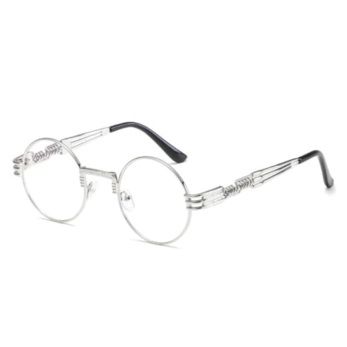 Lunettes de soleil rondes steampunk rétro UV400 pour homme et femme style vintage
