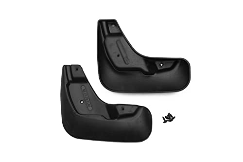 Image of FROSCH EXP.D000000516 Custom fit Rubber mudflaps Splash Guard Front for Peugeot 308, Year: 14-hb. 2 Parts with Attachment, Black