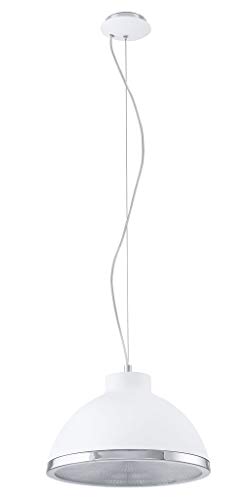 Preisvergleich Produktbild EGLO Pendelleuchte Metall E27, Chrom und Weiß