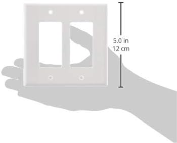 Leviton 80609-W 2-Gang Decora/GFCI Device Decora Wallplate, White