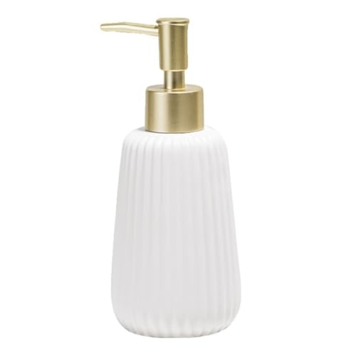 gengchang66 Sope Dispenser Ceramic Hand Sanitizer Empty Bottle Creative Shampoo and Body Wash Empty Bottle for Hotel Accommodation Soap Rack(White)