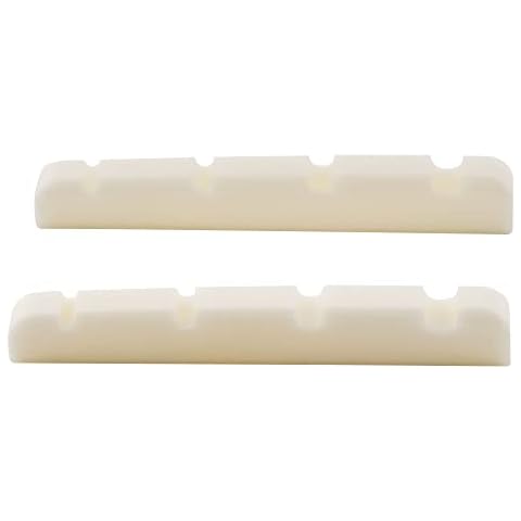 Musiclily Slotted 4 String Bone Bass Guitar Nuts Cover