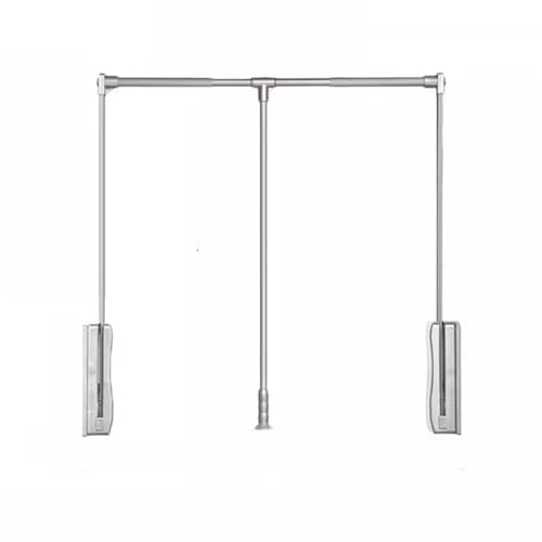 Tringle de placard à tirette 93-125cm rail de levage garde-robe fermeture douce