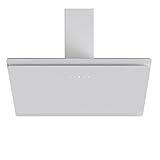 VLANO MIRA PLASM 90 Kopffreie Dunstabzugshaube 90 cm Wandhaube Glas Touch Control ECO LED Brushless Motor PLASMA Umluft-Filter (White)