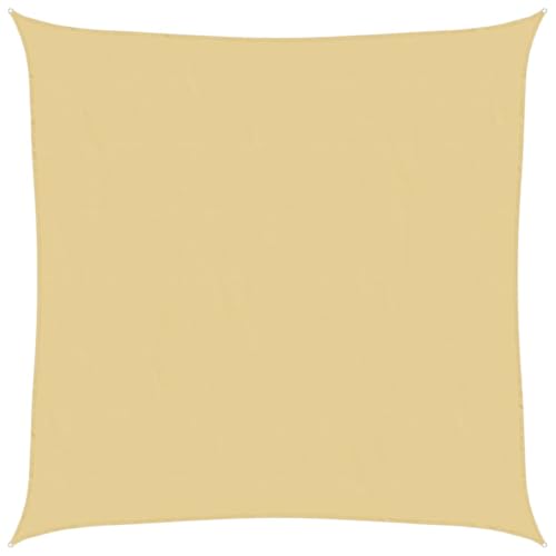Voile d'ombrage sable 2x2m en polyester Oxford imperméable pour terrasse