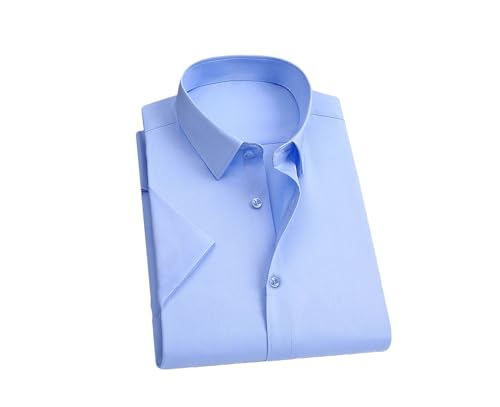 Chemise à manches courtes douce coupe ajustée affaires homme XXL