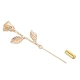 Baluue Vintage Herren Anstecknadel Gold Blume Design Kragenpin für Kleine Anzüge Vielseitiger Hemdkragen Schmuck mit Einzigartigem Wortmotiv für Stilbewusste Männer