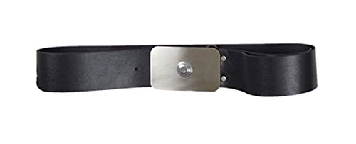 Rongxu Mens Imperial Officer Uniform Waist Belt Halloween Cosplay Costume Waistband Black PU Leather Metal Accessories Props