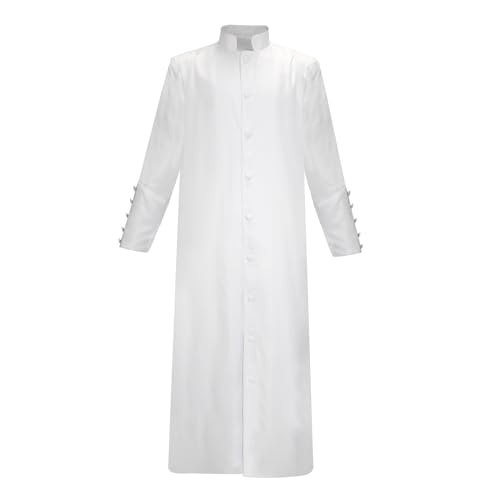 Men's Cassock Robe Church Long Robe Choir Minister Clergy Pulpit Liturgical Multicolored Uniform