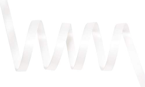 Yama Double Face Satin Ribbon - 3/8 Inch 25 Yards For Gift Wrapping Ribbons Decorations Diy Crafts Arts, White #TOP2