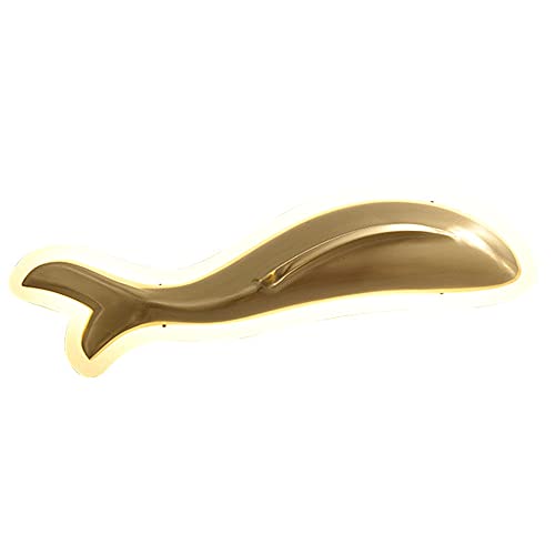 WANQINV Appliques murales créatives en Forme de Poisson LED Applique Murale à température Tricolore Tout en cuivre Acrylique Applique Murale Lampes murales d'intérieur pour Chevet Couloir Salon thumbnail