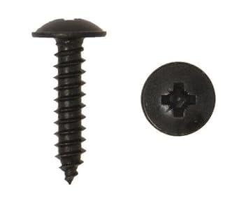 Black Self Tapping Screws Flange Head Flanged Tappers - 3.5-4.8mm (Pack of 10, 20, 50, 100, 200) (200, 4.8x25)
