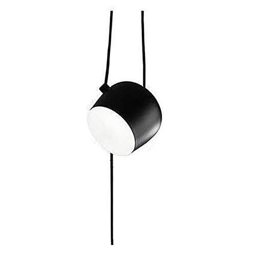 Suspension industrielle noire en verre lustre de plafond à tête unique pour restaurant