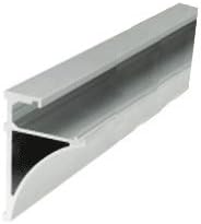 C.R. LAURENCE SE3896BN CRL Brushed Nickel 96" Aluminum Shelving Extrusion for 3/8" Glass