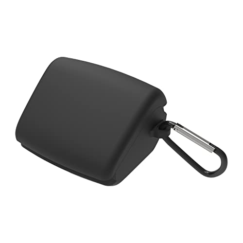 Geekria Silicone Cover Compatible with Audio-Technica/Audio-Technica ATH-TWX9 True Wireless Earbuds Charging Case Cover with Keychain Hook for Access Charging Port (BLACK)