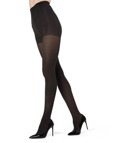 Image of Melas Control Top Tights, 60 Denier, Opaque, Nylon, Spandex, Tummy Control Womens Tights- Sizes Small - Q2